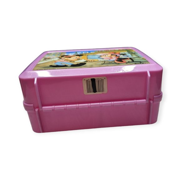 Vintage Mickey & Minnie Mouse Le Cafe Aladdin Plastic Lunchbox - Picture 6 of 11